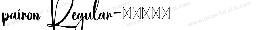 pairon Regular字体转换